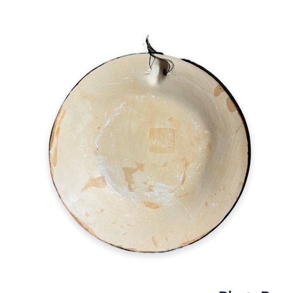 Mexican Terracotta Clay Pottery Kokopelli Hand Painted Folk Art Wall Plate 12” - Picture 8 of 10